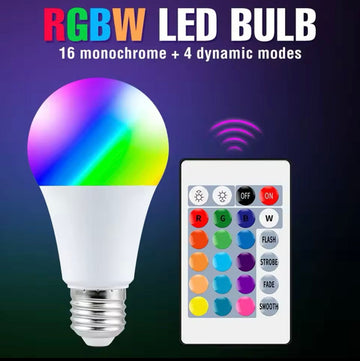 Led Dimming Spotlight Blub with Remote Control RGB Light