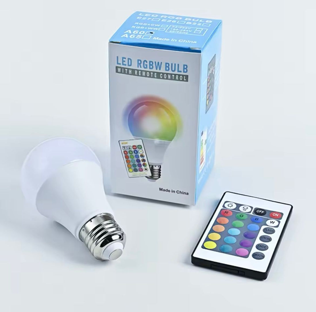 Led Dimming Spotlight Blub with Remote Control RGB Light