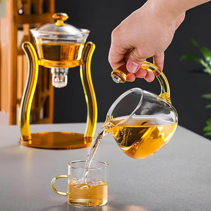 Resistant Tea Set, Semi-Automatic Glass Teapot