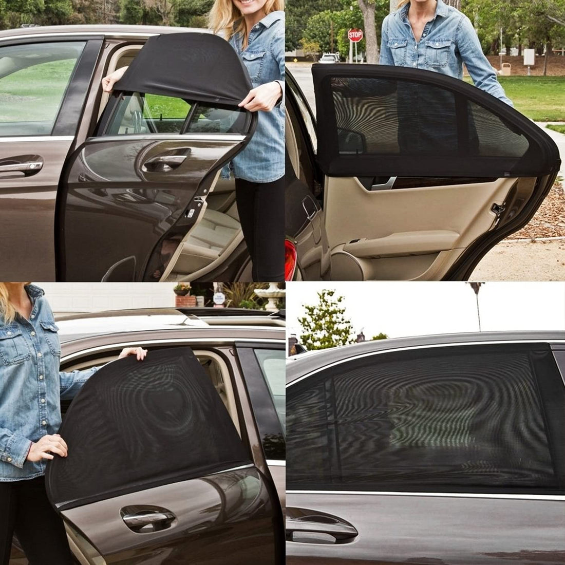 غطاء نافذة السيارة - 4 قطع - المجموعة 1 - Car Window Cover - 4 Pieces - Set 1