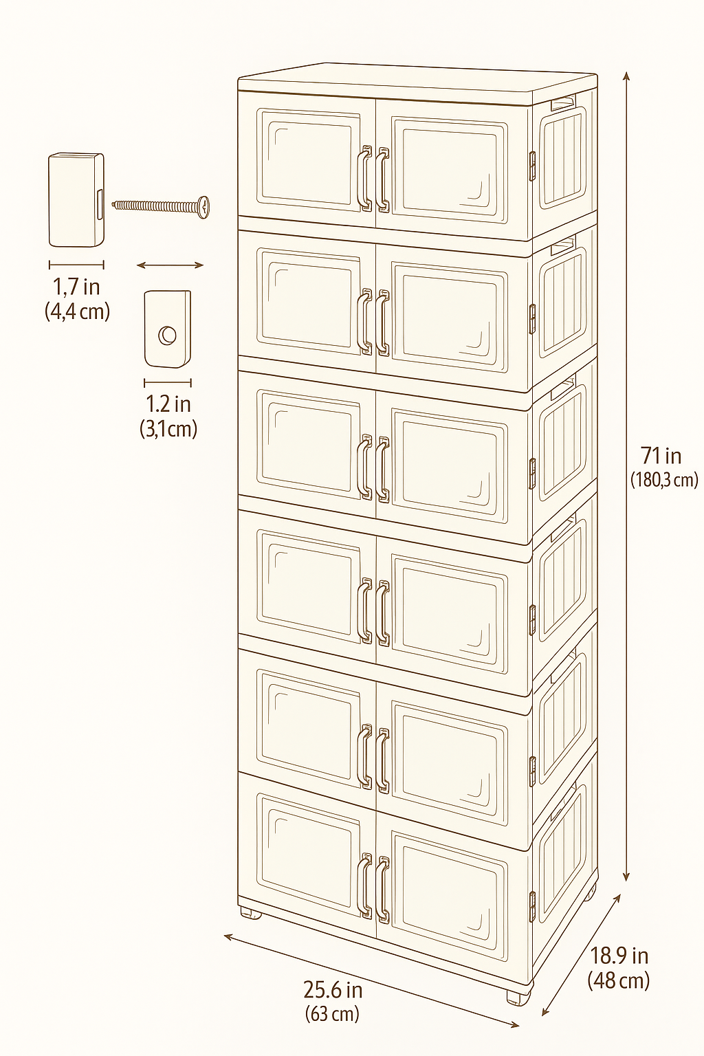 5 STOREY STORAGE CABINATE- دولاب تخزين 5 طوابق