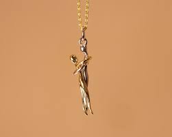 Couple Golden Pendant - قلادة زوجية ذهبية